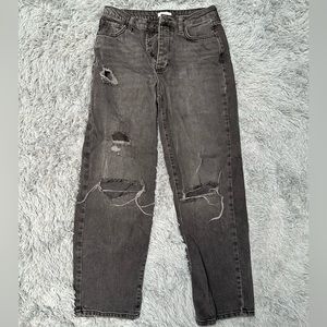 Black/Gray Wash Ripped Jeans